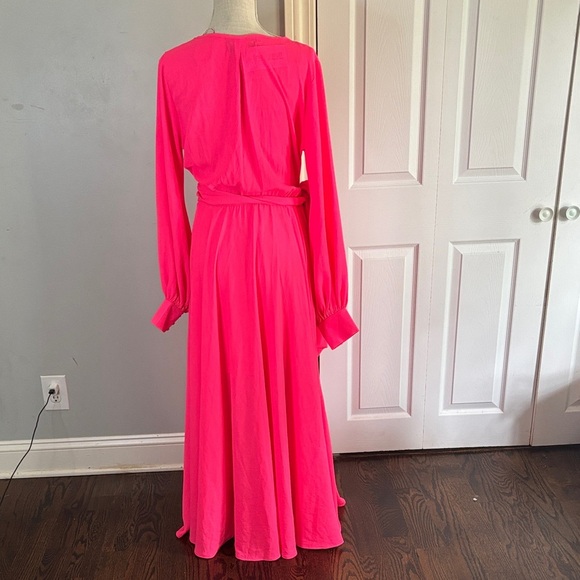 Meghan LA Vibrant Pink Long Sleeve Dress - Picture 8 of 8
